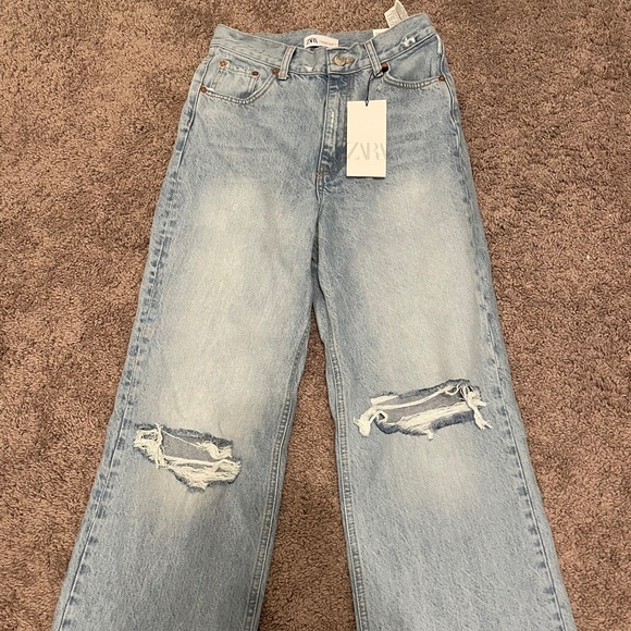 Zara | Jeans | Zara Wide Leg Hi Rise Jeans Tik Tok Famous | Poshmark